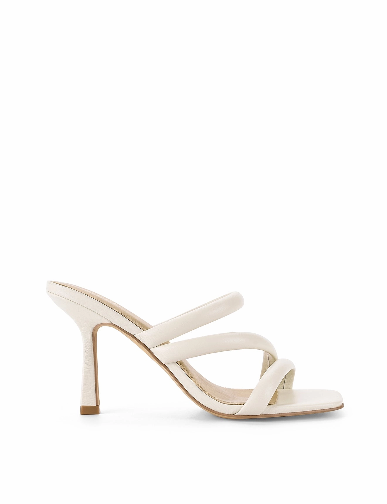 Spence Heeled Sandals - Chalk Leather