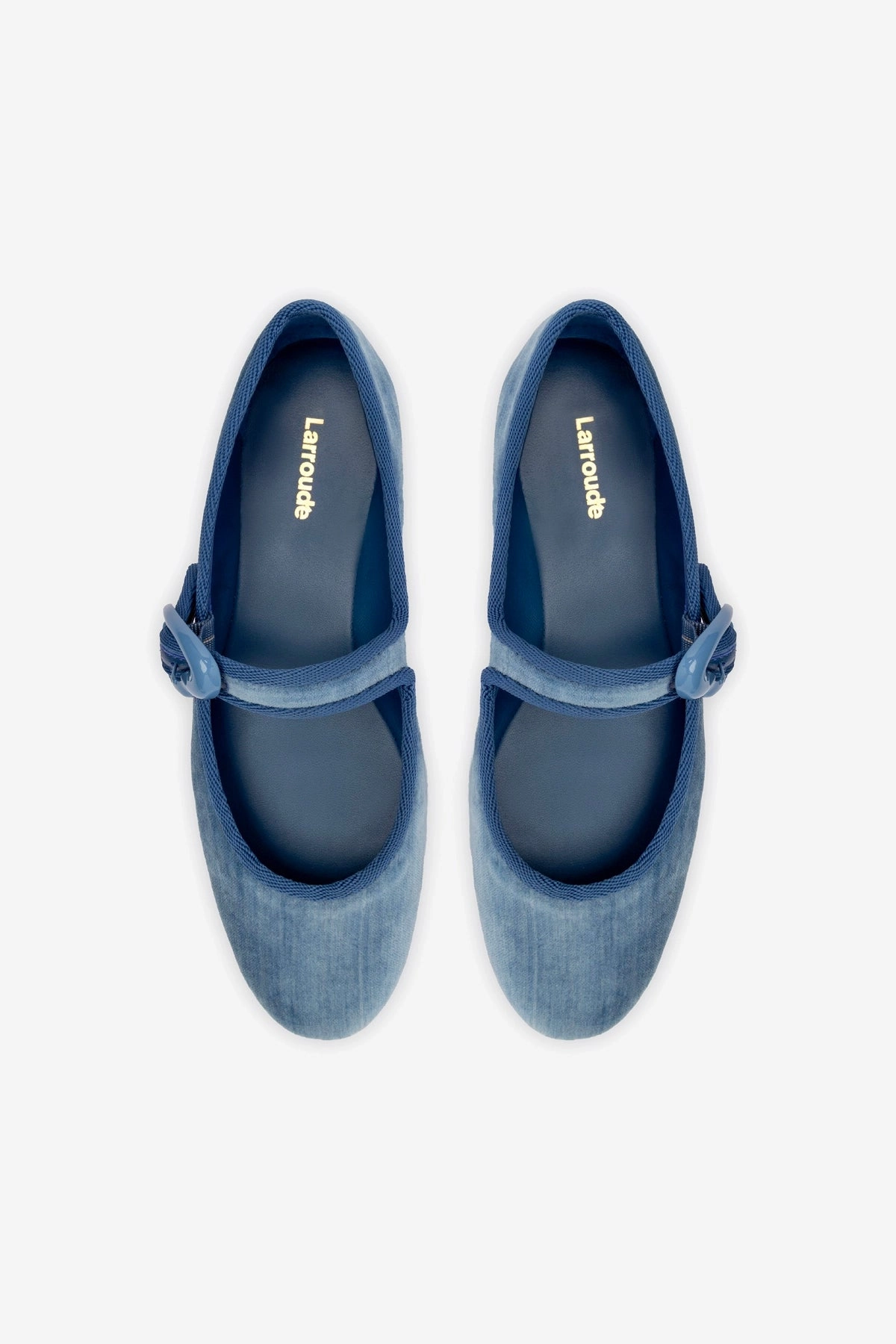 Verona Ballet Flat In French Blue Velvet