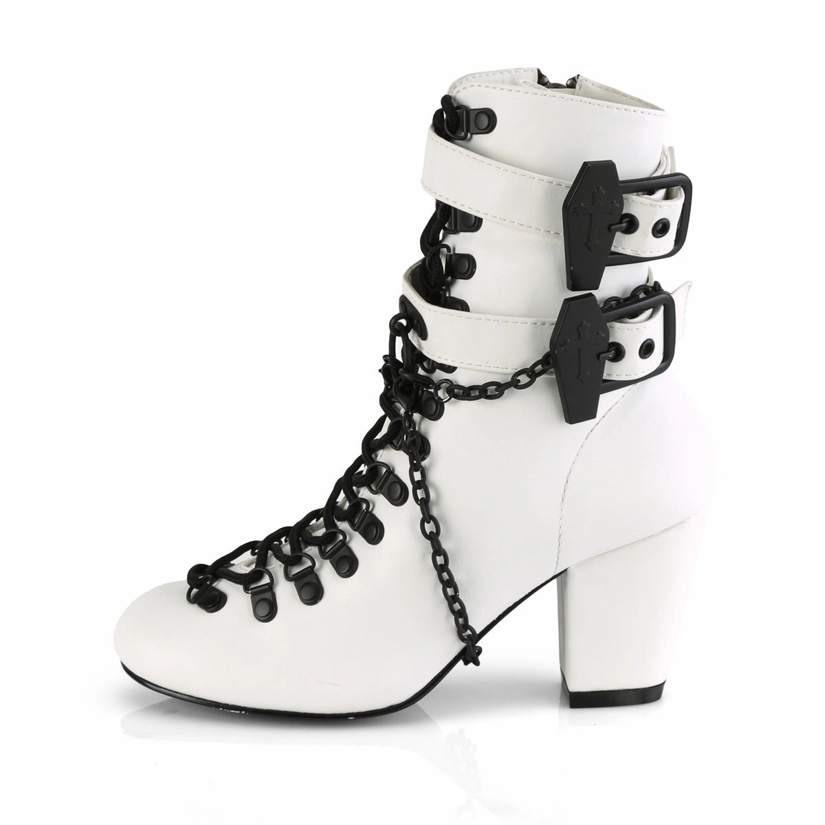 VIVIKA-128  White Vegan Leather