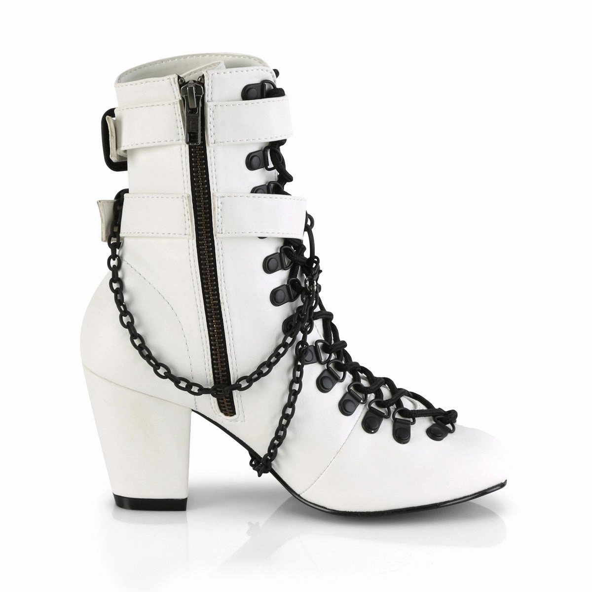 VIVIKA-128  White Vegan Leather