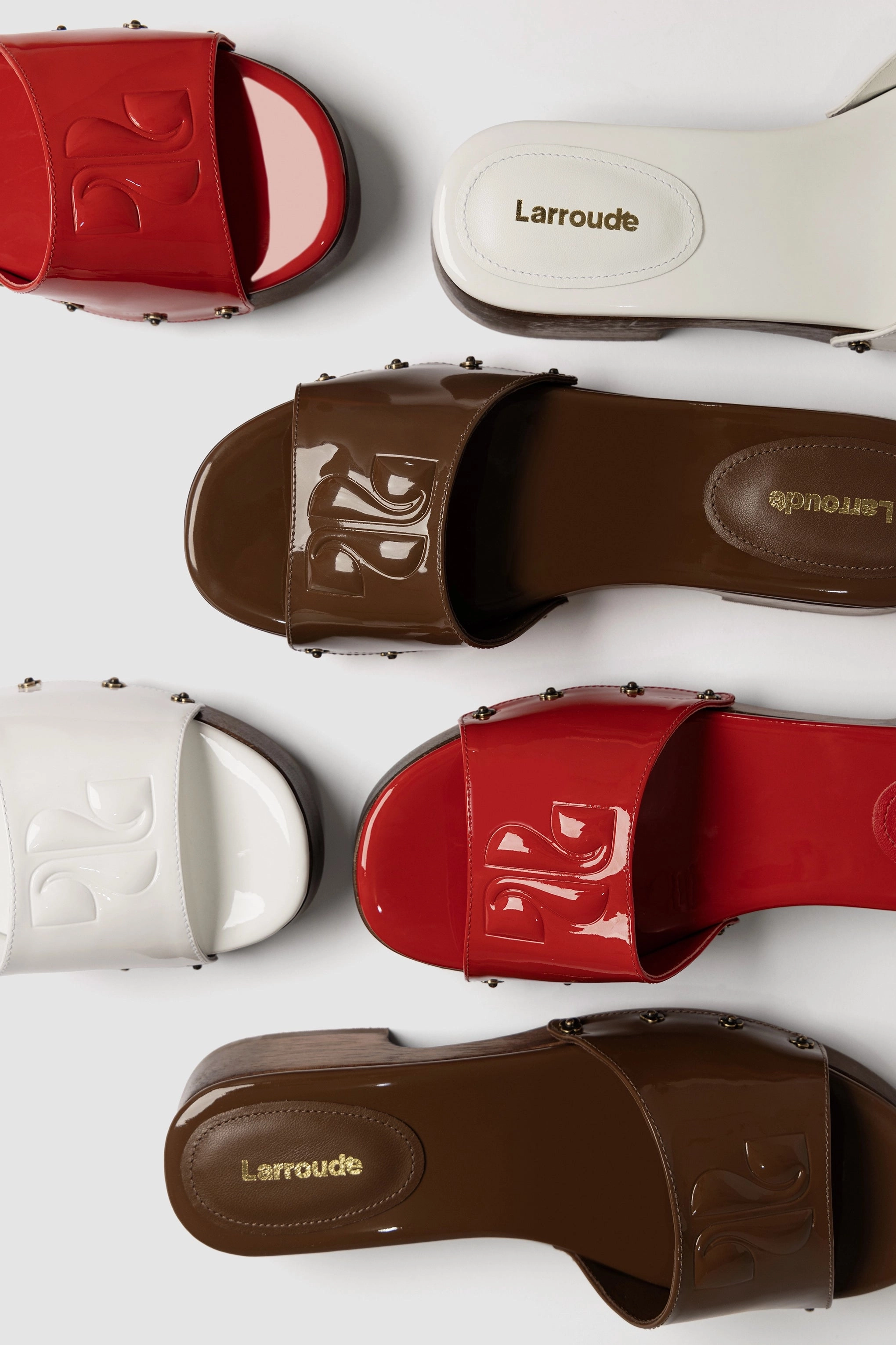 Zuzi Mule In White Patent Leather